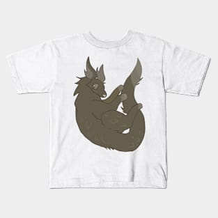Coffee the wolf T-shirt sticker cases wall art pillow totes mug pin magnets gift Kids T-Shirt